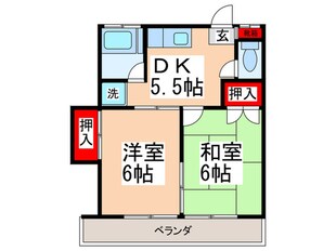 サンライズＣ（コ－ポ新藤）の物件間取画像